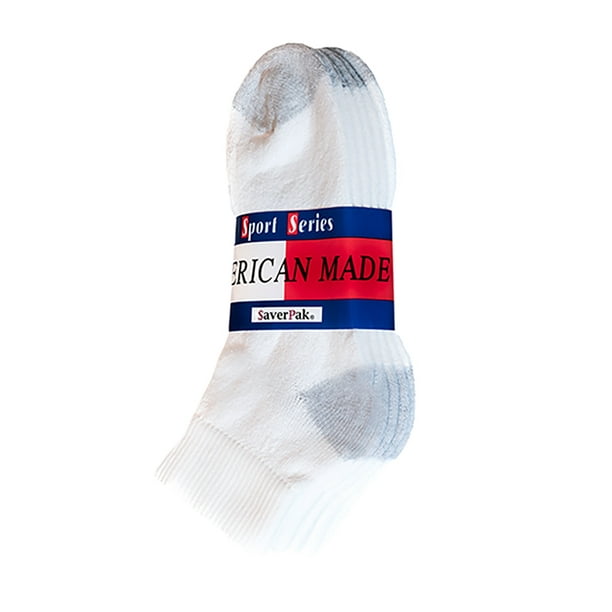 White/Gray Crew Socks 3 Pair Men's or Women's Size 9-11 Made In The USA!! White/Gray Crew Socks 3 Pair Men's or Women's Size 9-11 Made In The USA!!